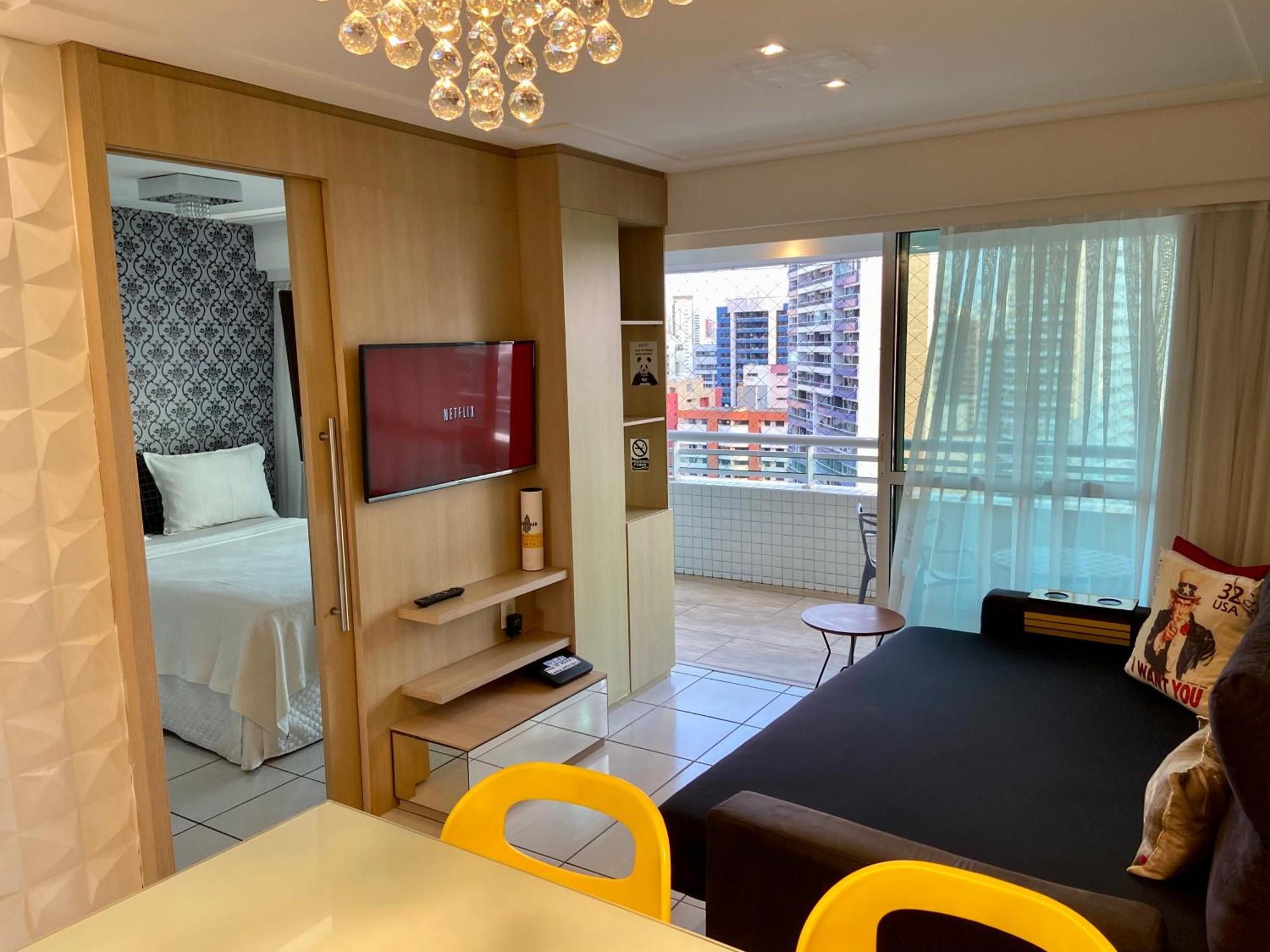 Apartamento 17º Andar Beira Mar Com 2 Quartos ฟอร์ตาเลซา ภายนอก รูปภาพ